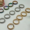 Miniatyrbillede 5 af 5: Titanium rustfrit stål angst ringe til kvinder og mænd
