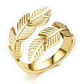 Miniatyrbillede 1 af 5: Moderigtig fjer ring, rustfrit stål ring