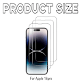 Miniatyrbillede 5 af 5: Skærmbeskytter til iPhone 16 Pro 3-pak – slidstærkt glas