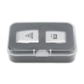 Miniatyrbilde 3 av 8: 2 stk Dobbel Blinklys Bryterknapp Dekorativ Patch Sølv Aluminium Legering Bil Tilpasninger Utskifting for X3 E83 2006‑2010