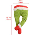 Miniatyrbillede 2 af 5: Kropspynt Stjålet Jul Burlap Julekrans Dekorationer Burlap Pose-able Plush Ben til Træpynt (Elf Arm)