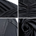 Miniatyrbillede 3 af 5: Kvindes Solid Bryst Wrap Hals Maxi Kjole Lang Rygløs Elegant Casual Streetwear Festtøj Dame Skørt