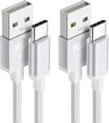 (2-pack) Charging Cable for Samsung Galaxy S25 S24 S22 S23 S9 S10 S20 S21 and iPhone 15 / 16 Pro Plus Max - 1M - Charging (2-PACK) 1 meter