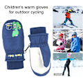 Miniatyrbilde 5 av 5: Vanntett Vintervotter for Småbarn, Skihansker for Gutter, Varme Fleece-Snøvotter