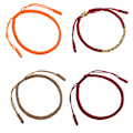 Miniatyrbilde 1 av 5: 4 stk Lykke Mini Tauverk Buddhistisk Håndlaget Knute Armbånd, Tilbehør for Kvinner og Tenåringsjenter