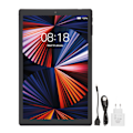 Miniatyrbild 2 av 8: 10.1 tum Tablett för Android 11.0 2.4G 5G WiFi 4GB 64GB 1080x1920 HD 10-kärnig Fram 800w Bak 1300w Samtalstablett 100‑240V Svart EU-kontakt