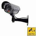 Miniatyrbild 1 av 2: Dummykamera CCTV Säkerhetsövervakningskamera Simuleringsröd IR-LED Simuleringskamera för Utomhus Inomhus