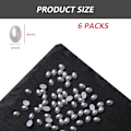Miniatyrbillede 2 af 5: 1200 stk Hvide Neglecharms Flatback Mån/Oval Former 3D Neglecharms Material Pynt
