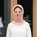 Miniatyrbilde 7 av 7: Dame Balaclava Visir En-delt Hodeskalle Beanie Hatt Halssirkel Skjerf Ski Snø Vinter Strikket Fleecehette Kaldt Vær