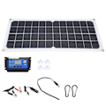 Miniatyrbilde 2 av 8: 10W Solcelleladersett med 60A Kontroller Dobbel USB Hunnplugg for Bobiler Båter Fly Satellitter