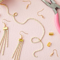 Miniatyrbillede 3 af 5: 10M Rhinestone Lukket Kæde Trimning Klo Kæde Farve Rhinestone Kæde til DIY Kunsthåndværk Syning Smykkefremstilling