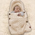 Miniatyrbild 4 av 5: Nyfödd Baby Wrap Swaddlefilt Stickad Sov-Säck