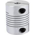 8 mm til 10 mm akselkobling 19 mm længde 25 mm diameter trinmotorkobling aluminiumslegering ledforbindelse til 3D-printer CNC-maskine DIY-encoder