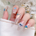 Miniatyrbillede 4 af 6: 20 stk. Neglekunst Rhinestones Diamanter 8,5 * 10 mm Hjerteformet Glansfuld Glaskrystal Rhinestones til 3D Negledekorationer Tøj Smykker Tasker DIY Håndværk