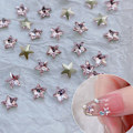 Miniatyrbillede 3 af 5: 100 stk. Neglekunst Rhinestones Stjerneformede Ædelstene Negle Charms Glaskrystaller
