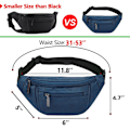 Pikkukuva 2 / 7: Fanny Pack naisille - Trendikäs vyölaukku, vyölaukku matkustamiseen, kävelyyn, juoksuun, vaellukseen, pyöräilyyn, helppo kantaa puhelinta, lompakkoa