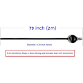 Miniatyrbild 2 av 7: Home Gym Fitness Pulldown-kabelbyte 78 tum， 6 mm justerbar längd för remskiva System Kabelmaskin träningsutrustning, stålvajer med