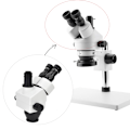 Miniatyrbillede 1 af 2: WF10X Trinokulært Zoom Stereomikroskop 20mm Okular Linse Mikroskop Tilbehør