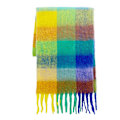 Miniatyrbild 1 av 7: Kvinnors K Cashmere Stor Färgad Rutig Halsduk Vinter Varm Wrap Halsduk