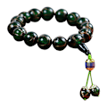 Miniatyrbilde 1 av 5: Grønt glassarmbånd, Buddha-perler, Elastiske Yoga Meditasjonsperler Armbånd for Menn Kvinner