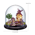 Miniatyrbild 1 av 2: DIY Handgjorda Byggnader Minihus Kit med LED-lampor Jul- och Födelsedagspresenter Heminredning #3
