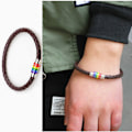 Miniatyrbillede 8 af 8: 2 stk. Læderarmbånd til Mænd, Kvæglæderarmbånd med Justerbar Spænde