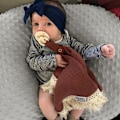 Miniatyrbillede 3 af 5: Ammepudebetræk og amme- og flaskefodringsplacering, babysupport, mavetid