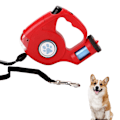 Miniatyrbilde 1 av 5: Hundetrekksnor med lommelykt og poseholder - 3 i 1 automatisk 15 fot lang