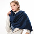 Miniatyrbilde 7 av 7: Kvinners Tykk Myk Kashmir Ull Pashmina Sjal Wrap Sjal - Varmt Ensfarget Stole