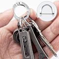 Miniatyrbilde 4 av 5: 10 stk D-ringer med 10 stk nøkkelringer, 1 stk skrutrekker, nøkkelringholder til bilnøkler, for nøkkelringproduksjon DIY-håndverk