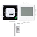 Miniatyrbillede 1 af 4: Termostat Rumtemperaturstyring Ugentlig Programmerbar LCD Touchskærm 3A AC110-230V Hvid