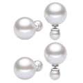 Miniatyrbillede 1 af 6: Dobbeltsidige Perleøreringe til Kvinder - Moderne og Elegante Øreringe med Perle-studs på For- og Bagsiden