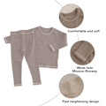 Miniatyrbild 3 av 5: Barnkläder kostym barn basrock baby vår och höst hem kläder pyjamas (Khaki)