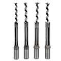 Miniatyrbilde 2 av 3: 4 stk / sett 12.7‑16mm Trebearbeiding Kvadratisk Hullbor Bits Lagringsstål Kvadratisk Hullbor Bits