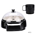 Miniatyrbillede 2 af 2: Husholdningskaffe-ristmaskine Elektrisk Kaffe Bønner Bager Ristmaskine (Sort EU Stik)