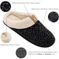 Pikkukuva 4 / 5: Miesten mukavat Memory Foam -tohvelit pörröisellä, villamaisella vuorella, slip-on-puukenkätossut liukumattomalla kumipohjalla Schwarz M