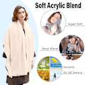 Miniatyrbillede 3 af 7: Sjal Wraps til Kvinder Sjal til Bryllup Store Vinter Sjal Bløde Sjal og Wraps til Aftenskjoler, 70*200cm