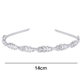 Miniatyrbillede 2 af 5: Blomsterdesign Rhinestone Krystal Bryllupshovedbånd Brudens Hovedpynt Simpel Design Bryllupshovedbånd