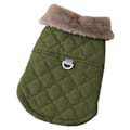 Pikkukuva 1 / 5: Fleece-vuorattu lämmin koiran takki pennulle talven kylmään säähän, pehmeä tuulenpitävä pieni koiran takki (vihreä)
