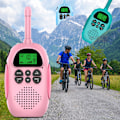 Pikkukuva 3 / 8: 2 Pakkia Lasten Käyttöön Sopivia Ladattavia Walkie Talkieita - Lasten Joulu- Ja Syntymäpäivälahja, Mukana Taskulamppu, Ulkoiluun, Leirintään, Vaellukseen