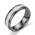 Miniatyrbilde 1 av 6: 6 mm Titanring i rustfritt stål, matt frost, hererring, vielsesring, komfortabel passform, størrelse 7, 8, 10, 11