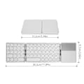 Miniatyrbild 6 av 8: Round Key Bluetooth Vikbart Tangentbord med Touchpad Universell 140mAh Trådlöst 64-tangenters Vikbart Tangentbord Silver