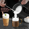 Miniatyrbilde 7 av 8: Elektrisk melkeskummer Automatisk varm og kald skummaker og melkevarmer for Latte Cappuccino Macchiato EU-plugg 220V