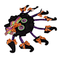 Miniatyrbillede 3 af 8: Halloween-krans med skræmmende og spændende edderkop med mange ben - Halloween-dekoration til dør, væg og fest