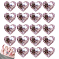 Miniatyrbillede 1 af 6: 20 stk. Neglekunst Rhinestones Diamanter 8,5 * 10 mm Hjerteformet Glansfuld Glaskrystal Rhinestones til 3D Negledekorationer Tøj Smykker Tasker DIY Håndværk