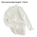 Miniatyrbillede 2 af 5: Høj krave ensfarvet tunika høj hals sweater til børn