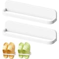 Wall Mounted Shoe Rack, Plastic Shoe Storage Rack, No Drilling Required, Space Saving Shoe Holder, Easy Hanging Shelf for Bathroom,..