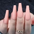 Miniatyrbilde 6 av 7: 480 stk full dekning lange ballet falske negler, akryl neglespisser, 24 ensfargede falske negler, neglkunst DIY for kvinner og jenter