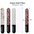 Miniatyrbillede 2 af 7: 3 Pak Krystal Glas Neglefil med Etui, Negleglans Buffers Polermaskine til Manicure Neglepleje Fingerneglefil
