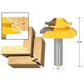 Miniatyrbild 1 av 2: 3-pack 1/2\" Skaft 45° Låsmiter, Vändbar Limfog & Lådfog Fräsfrässet
